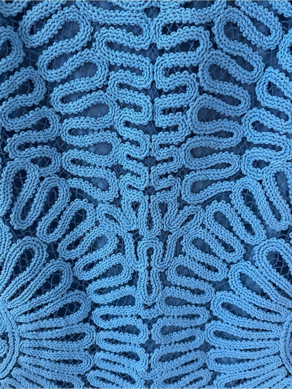 SIMKHAI Mccall Cage Crochet Embroidery Mini Blue Dress SZ US 2 - Picture 8 of 8